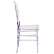 Bowery Hill Plastic Ice Florence Transparent Stacking Chair in Clear