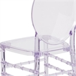 Bowery Hill Plastic Ice Florence Transparent Stacking Chair in Clear