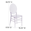 Bowery Hill Plastic Ice Florence Transparent Stacking Chair in Clear