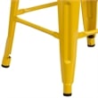 Bowery Hill 30'' Industrial Metal Backless Bar Height Stool in Yellow