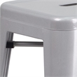 Bowery Hill 30'' Industrial Metal Backless Bar Height Stool in Silver