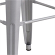 Bowery Hill 30'' Industrial Metal Backless Bar Height Stool in Silver