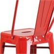 Bowery Hill Metal 30'' Bar Stool in Red
