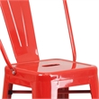 Bowery Hill Metal 30'' Bar Stool in Red
