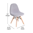 Bowery Hill Modern Shaggy Fabric/Wood Accent Chair in Light Pink