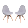 Bowery Hill Modern Shaggy Fabric/Wood Accent Chair in Light Pink