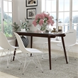 Bowery Hill Rectangular Wood and Glass Top Table in Espresso