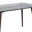Bowery Hill Rectangular Wood and Glass Top Table in Walnut