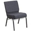 Bowery Hill Fabric Church Chair in Gray