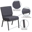 Bowery Hill Fabric Church Chair in Gray
