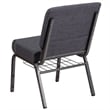 Bowery Hill Fabric Church Chair in Gray