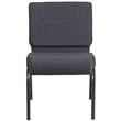 Bowery Hill Fabric Church Chair in Gray