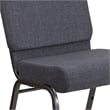 Bowery Hill Fabric Church Chair in Gray