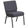Bowery Hill Fabric Church Chair in Gray