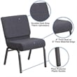 Bowery Hill Fabric Church Chair in Gray