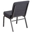 Bowery Hill Fabric Church Chair in Gray