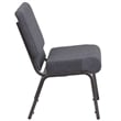 Bowery Hill Fabric Church Chair in Gray
