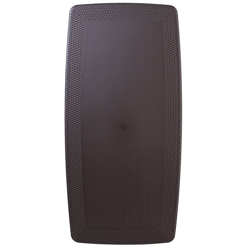 Bowery Hill Plastic Folding Table in Brown
