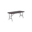 Bowery Hill Plastic Folding Table in Brown