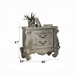 Bowery Hill 2 Drawer Nightstand with Scrolled Leg in Bone White Wood