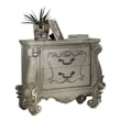 Bowery Hill 2 Drawer Nightstand with Scrolled Leg in Bone White Wood