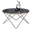 Bowery Hill Coffee Table in Black Glass and Champagne