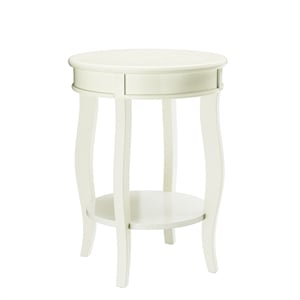 Bowery Hill End Table in Antique White