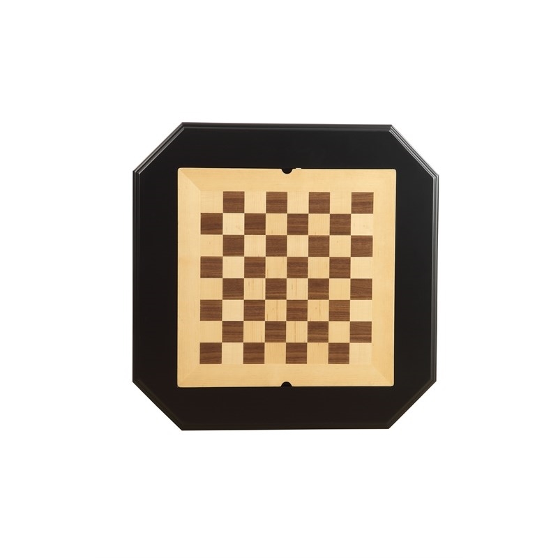 Bowery Hill Contemporary styled Wood Game Table in Black Finish