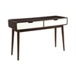 Bowery Hill Console Table in Walnut and White