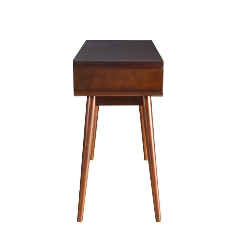 Bowery Hill Console Table in Walnut and White