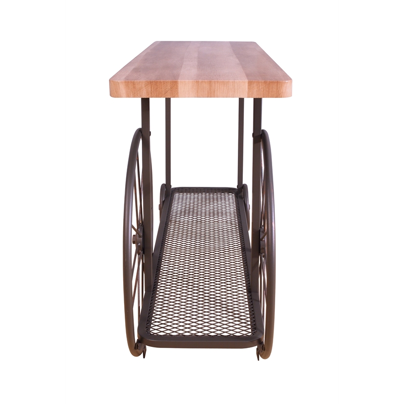Bowery Hill Console Table in Oak and Antique Gray