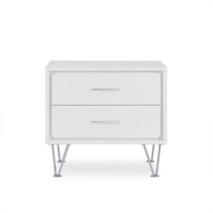 Bowery Hill 2 Drawer Nightstand in White