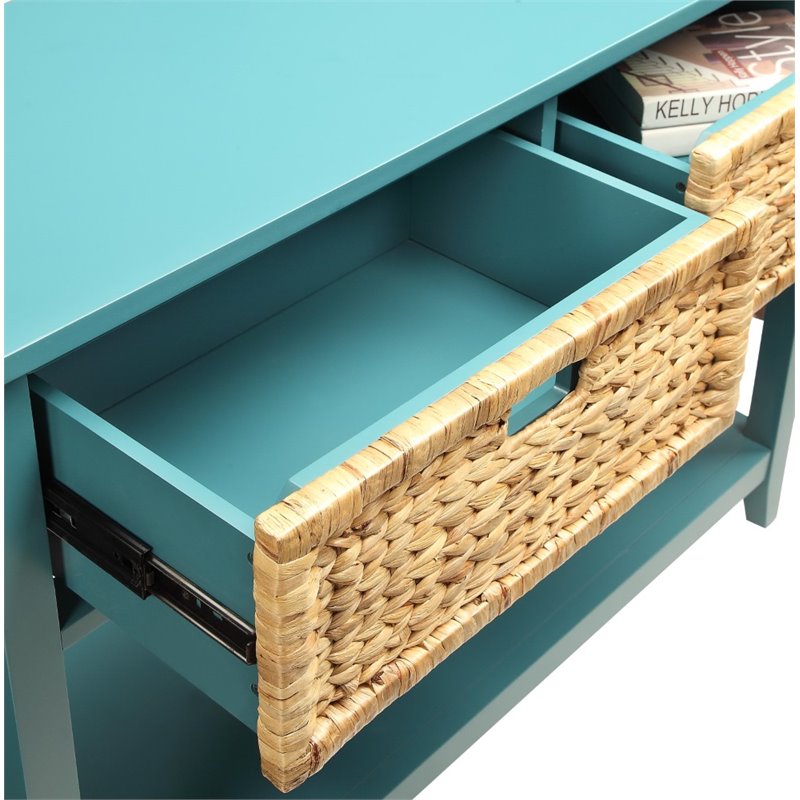 Bowery Hill Console Table in Teal