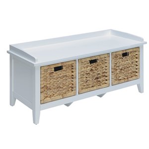 Bowery Hill Storage Bench in White