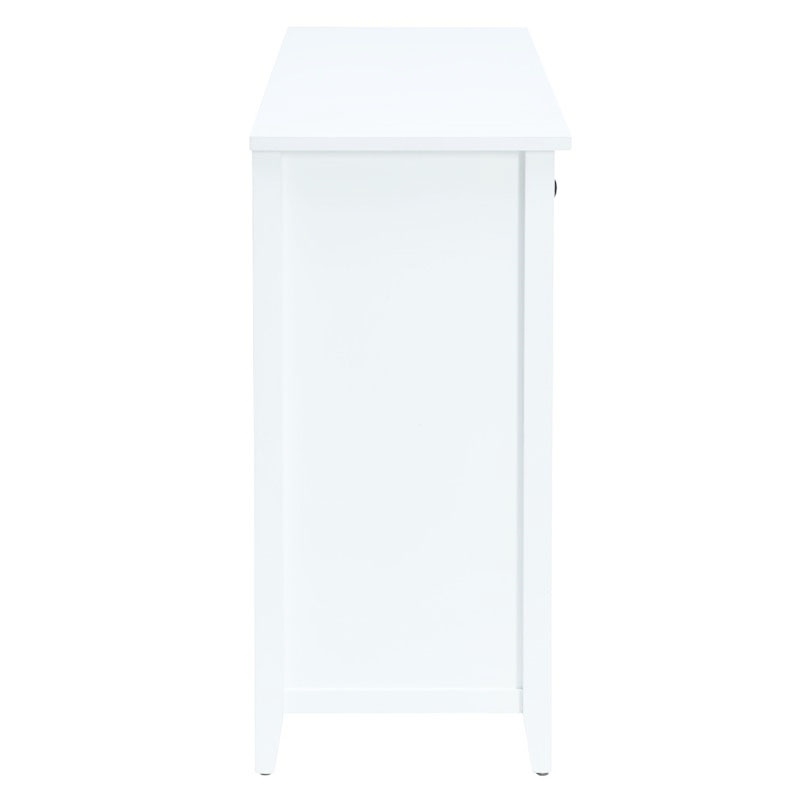 Bowery Hill 6 Drawers Wood/Wicker Accent Chest with Basket Fronts in White