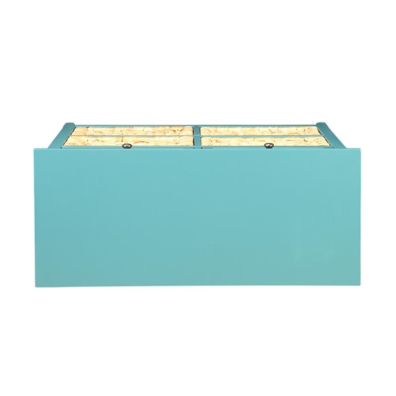 Bowery Hill 6 Drawers Traditional Wood Chest in Turquoise Teal