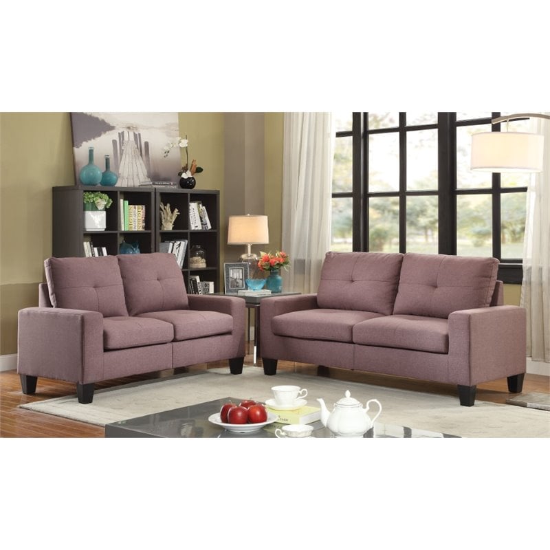 Bowery Hill 2 Piece Sofa Set in Chocolate