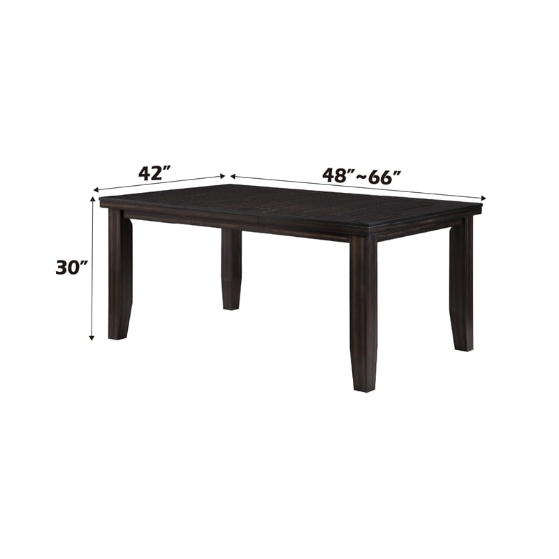 Bowery Hill Extendable Dining Table in Espresso