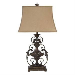 bowery hill traditional metal 3-way switch table lamp in gold