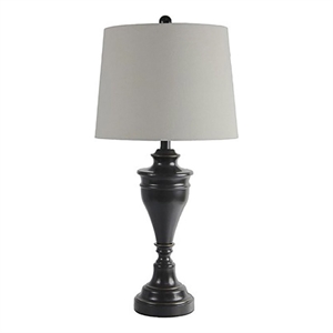 bowery hill modern metal 3-way switch table lamp in bronze (set of 2)
