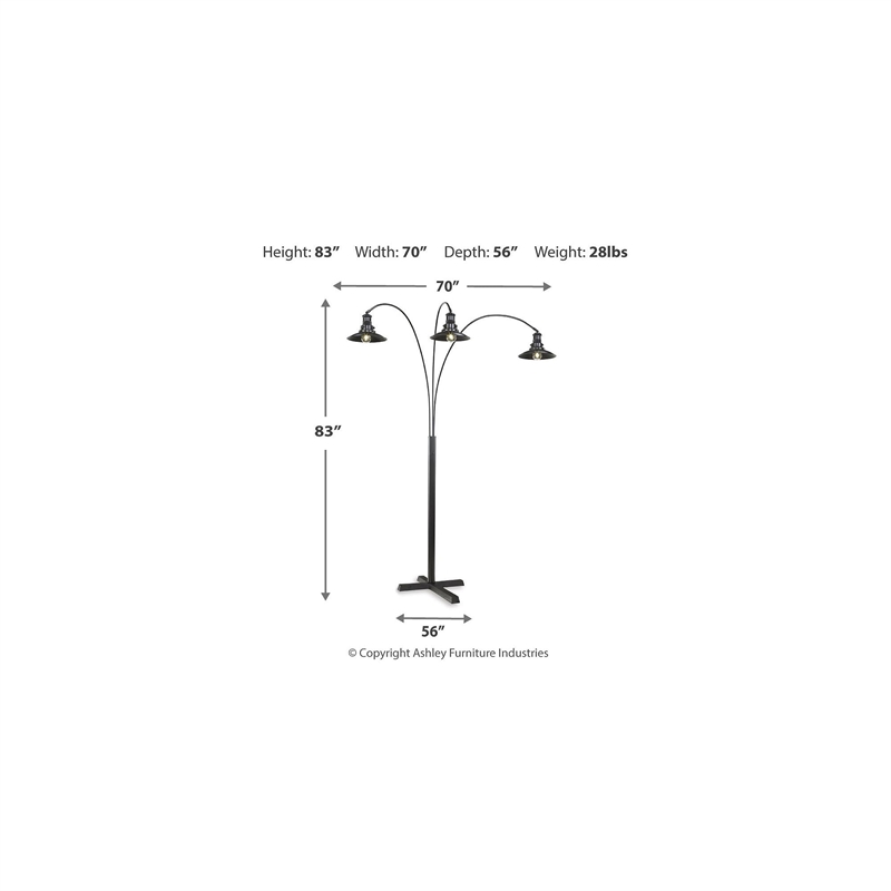 Bowery Hill Metal Arc Lamp in Black