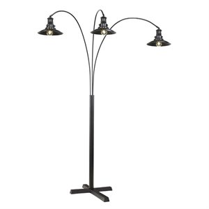 bowery hill metal arc lamp in black