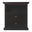 Bowery Hill 1 Drawer Wood Nightstand in Black