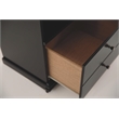 Bowery Hill 1 Drawer Wood Nightstand in Black