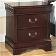 Bowery Hill Engineered Wood 2-Drawer Bedroom Nightstand in Reddish Brown
