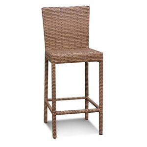 bowery hill outdoor wicker bar stools in caramel (set of 2)