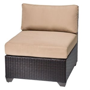 bowery hill outdoor wicker chair in wheat