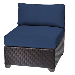 bowery hill armless patio chair in navy