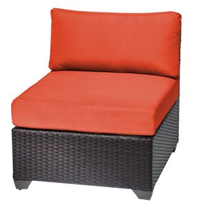 bowery hill armless patio chair in orange
