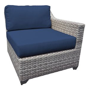 bowery hill left arm patio chair in navy